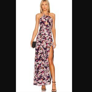 Nicholas Micaela Halter Neck Floral Gown